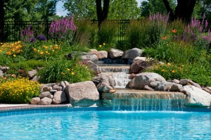 Lake forest landscape design pool builder